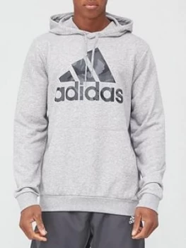 Image of adidas Camo Hoodie - Medium Grey Heather Size M Men