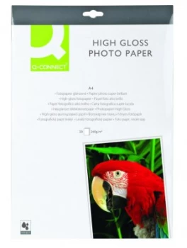 Image of Q-Connect Photo Paper High Gloss A4 260G WHT P20