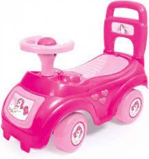 Image of Charles Bentley Dolu Childrens Sit 'n' Ride Pink Push Along Car Plastic