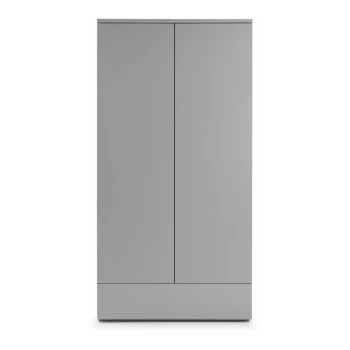 Image of 2 Door 1 Drawer Combi Wardrobe Grey Gloss - Lorena
