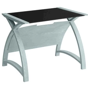 Image of Jual Helsinki Curve Grey Ash/Glass Laptop Desk 900