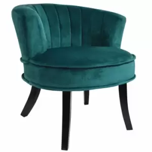 Image of Techstyle Clam Designer Curved Shell Back Accent Occasional Chair Green / Blue