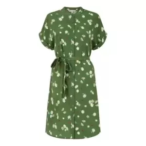 Image of Yumi Green Ladybird Print Shirt Dress - Green