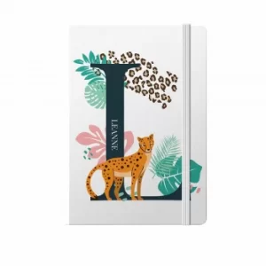 Image of Personalised Leopard Initial Notebook