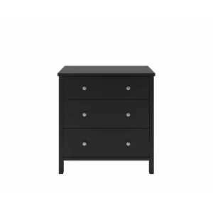 Image of Steens Tromso 3 Drawer Chest of Drawers, Black