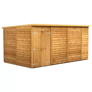 Image of Power 14x8 Overlap Pent No Window Double Door Shed