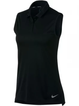 Image of Nike Golf Dry Sleeveless Polo Black
