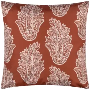 Image of Kalindi Paisley Outdoor Cushion Terracota, Terracota / 43 x 43cm / Polyester Filled