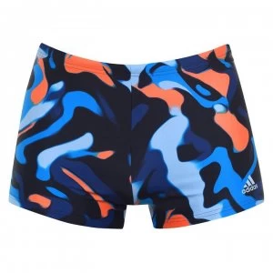 Image of adidas Mens Primeblue Swim Boxer Trunks - Real Gold
