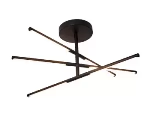 Image of Torch Semi Flush Ceiling, 36W LED, 3000K, 2850lm, Sand Black