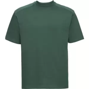 Image of Russell Europe Mens Workwear Short Sleeve Cotton T-Shirt (4XL) (Bottle Green) - Bottle Green