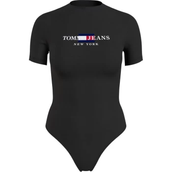 Image of Tommy Jeans Timeless Short Sleeve Bodysuit - Black