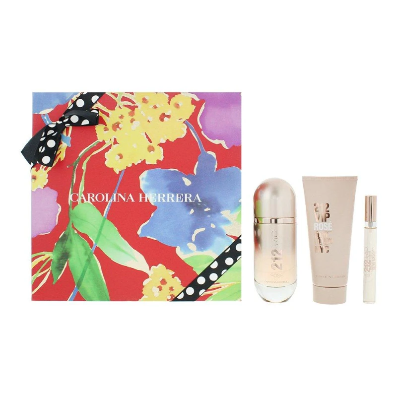 Image of Carolina Herrera Carolina Herrera 212 Vip Rose 3 Piece Gift Set None female 80ml