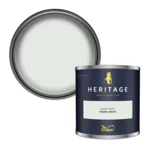 Image of Dulux Heritage Velvet Matt Fennel White Matt Emulsion Paint 125ml