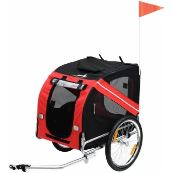 Image of Bicycle Pet Trailer Dog Folding Jogger Stroller Carrier Cycle Luggage - Pawhut