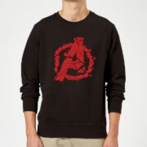 Image of Avengers Endgame Shattered Logo Sweatshirt - Black