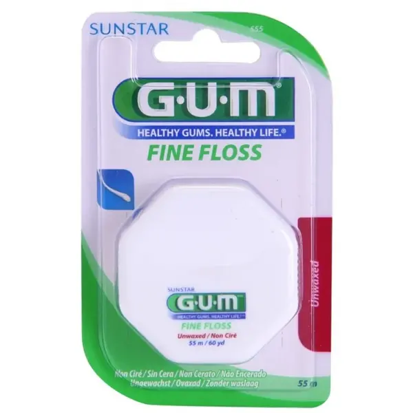 Image of Gum Fine Floss Unwaxed Dental Floss 53m