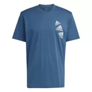 Image of adidas Essentials BrandLove T-Shirt Mens - Wonder Steel / Bliss Lilac