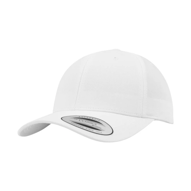 Image of Yupoong Mens Flexfit Classic Curved Snapback Cap in White White Male One Size