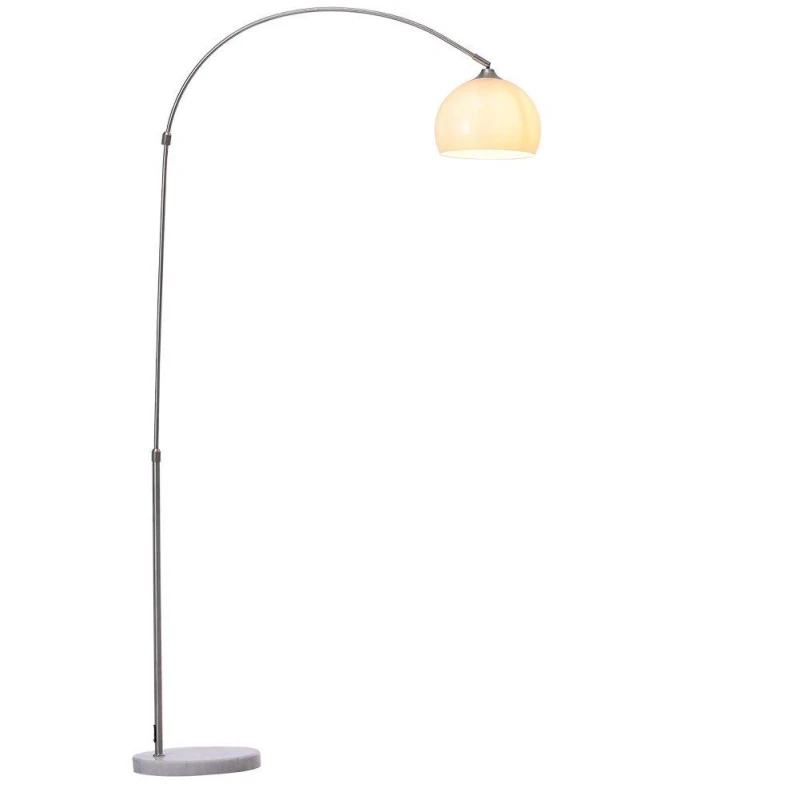 Image of Kabinet UK Modern Arched Floor Lamp with Marble Base White unisex One size