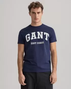 Image of GANT Men Logo T-Shirt (L) Blue