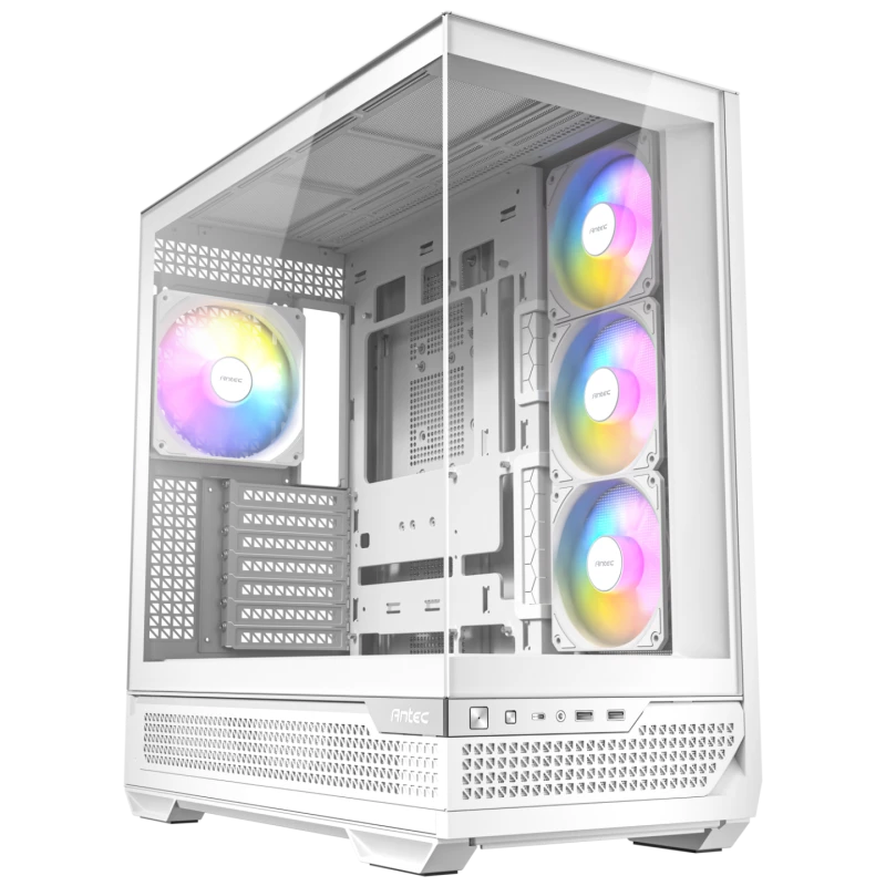 Image of Antec Antec C7 ARGB Mid Tower Tempered Glass PC Gaming Case - White 3x 120mm & 1x 140mm ARGB Fans USB 3.2 Gen2 EATX/ATX/mATX/mITX Support 0-76