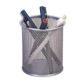 Image of Q-Connect Mesh Pen Pot Silver