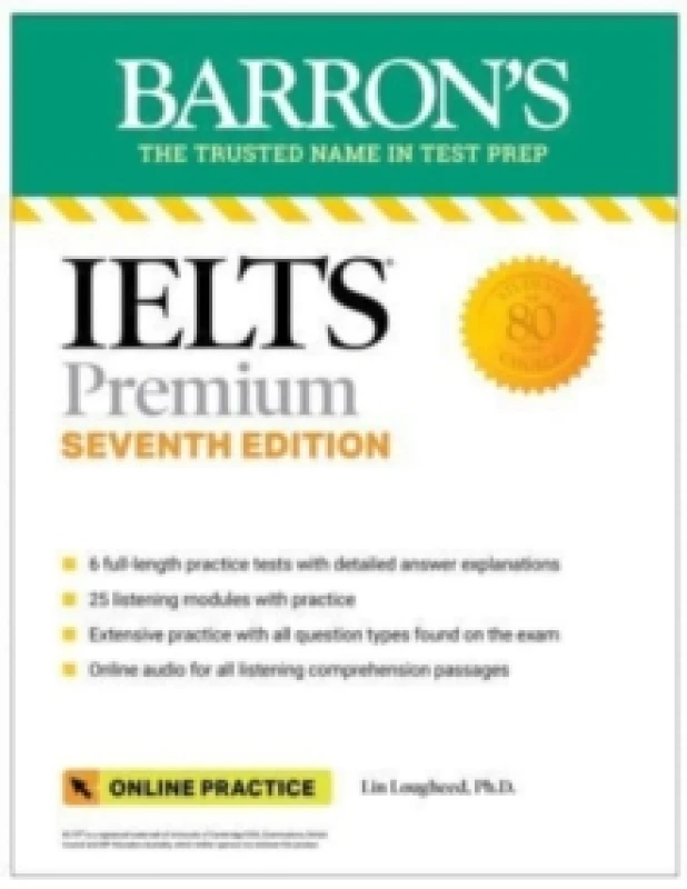Image of IELTS Premium: 6 Practice Tests + Comprehensive Review + Online Audio, Seventh Edition Paperback / softback