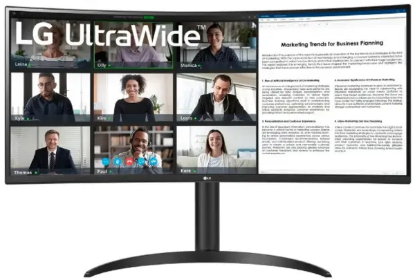 Image of LG 34" 34WR55QC-B WideScreeen Quad HD Curved LED Monitor