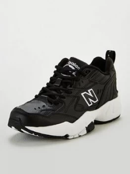 Image of New Balance 608 Leather Trainers - Black
