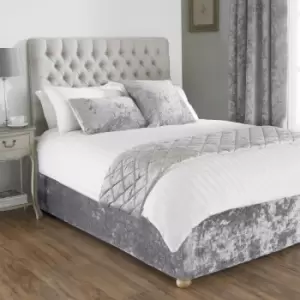 Image of Paoletti Verona Crushed Velvet King Bed Wrap Polyester Silver