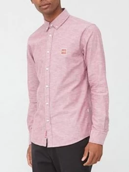 Image of Hugo Boss Mabsoot Oxford Shirt Red Size M Men