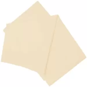 Image of Belledorm Brushed Cotton Flat Sheet (Single) (Cream) - Cream