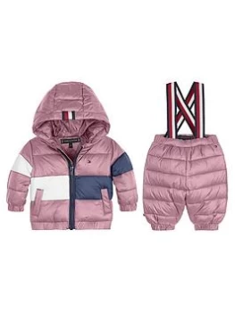 Image of Tommy Hilfiger Baby Girls 2 Piece Ski Suit - Pink, Size 9-12 Months