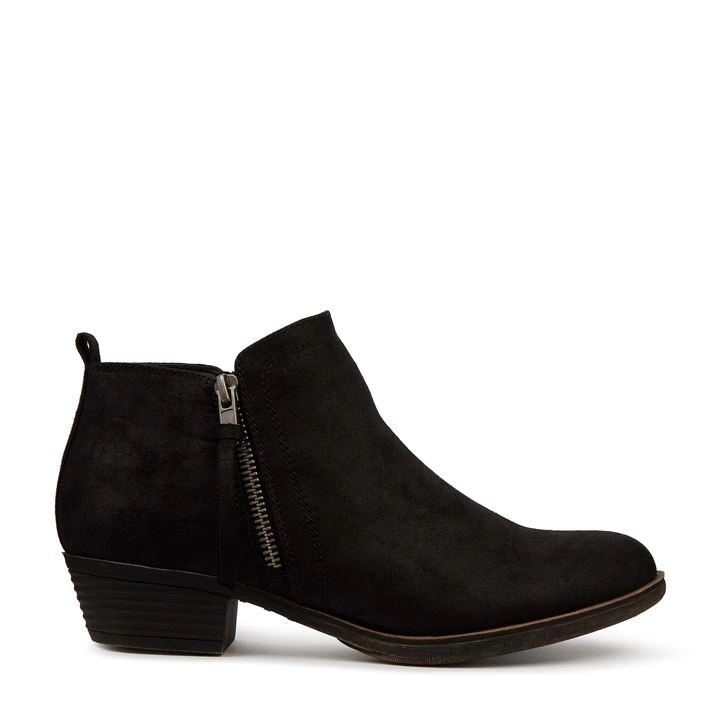 Image of Head Over Heels by Dune Black 'Popee' Block Heel Ankle Boots - 3