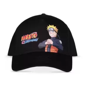 Image of NARUTO SHIPPUDEN Naruto & Logo Adjustable Cap, Black (BA346480NRS)