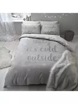 Image of Catherine Lansfield Baby ItS Cold Outside Christmas Duvet Cover Set
