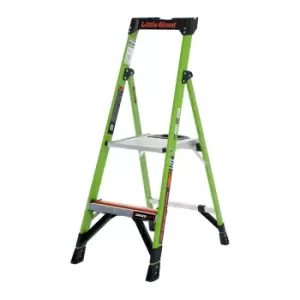 Image of Little Giant 2 Tread Mighty Lite Hi-viz Grp Fibreglass Step Ladder
