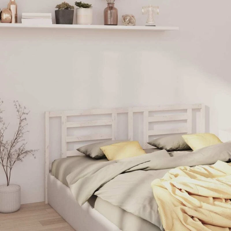 Image of VIDAXL Bed Headboard White 186x4x100cm Solid Pine Wood Vidaxl 8720287007173
