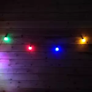 Image of 30 Multi Coloured LED Festoon Connectable Christmas Lights Indoor Outdoor