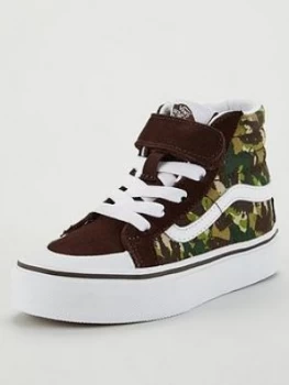 Image of Vans Childrens Sk8-hi Reissue 138 V Animal Camo - Brown, Size 11