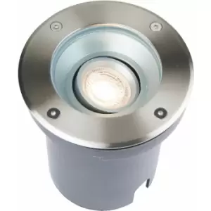 Image of Recessed Outdoor IP67 Round Ground Light - 50W GU10 Reflector - Stainless Steel