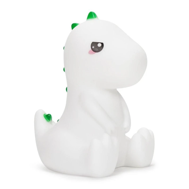Image of ValueLights Children's Baby Night Lights LED Colour Changing Nursery Bedside Kids Lamp Remote Control - Dinosaur White