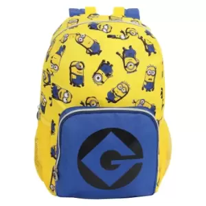 Image of Minions Boys Characters Backpack (One Size) (Yellow/Blue)