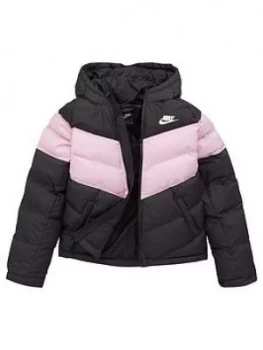 Image of Nike Older Kids Sportswear Filled Jacket - Black Pink