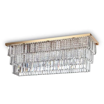 Image of Ideal Lux Martinez - 8 Light Ceiling Light Gold