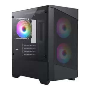 Image of CiT Level 1 Black Tempered Glass MicroATX Case