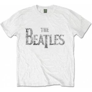Image of The Beatles Drop T Tickets Mens White Tshirt: Large