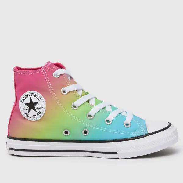 Image of Converse multi all star hi hyper brights Girls Junior trainers Multi UK 13 (EU 31½)