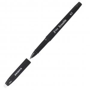 Image of Zebra Z-Grip Erasable Gel Black Ink 0.7mm PK2